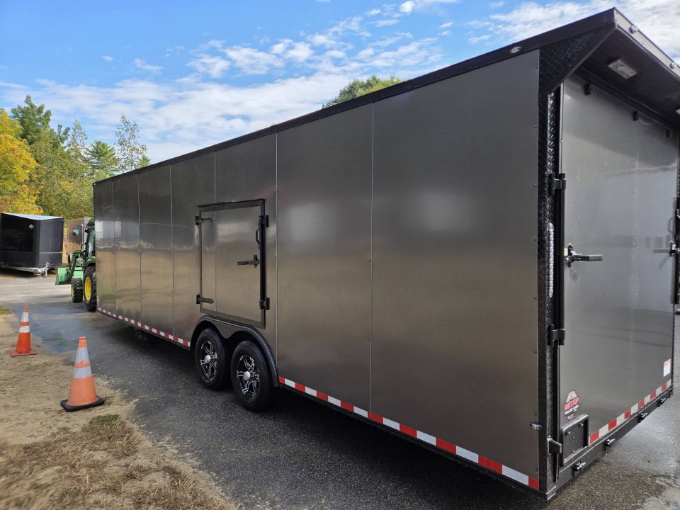 New 2027 One Stop 8.5x28 enclosed car trailer extra height black out with spoiler Car / Racing Trailer