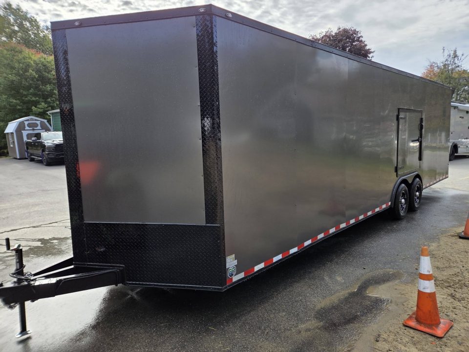 New 2027 One Stop 8.5x28 enclosed car trailer extra height black out with spoiler Car / Racing Trailer