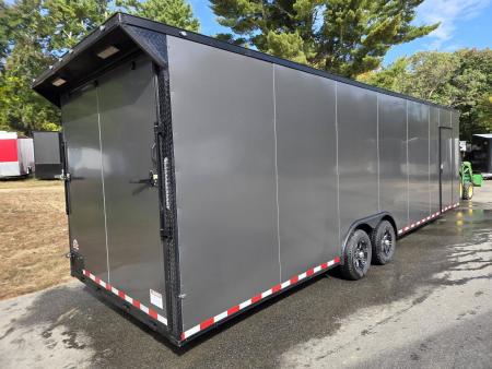 New 2027 One Stop 8.5x28 enclosed car trailer extra height black out with spoiler Car / Racing Trailer