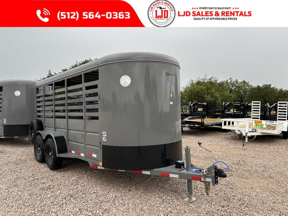 New 2027 Delco Trailers - 6' x 16' x 6'6  - Livestock Trailer
