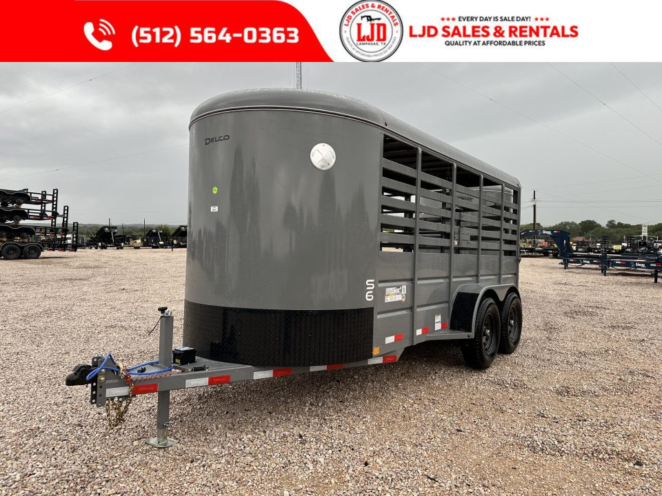 New 2027 Delco Trailers - 6' x 16' x 6'6" - Livestock Trailer