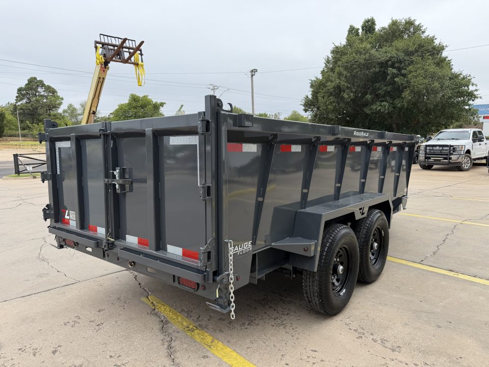 New #160353 2027 LAMAR DT 14 X 83 TANDEM AXLE 14K BUMPER PULL DUMP TRAILER W/ 3' SIDES & TELESCOPIC