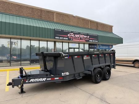 New #160353 2027 LAMAR DT 14 X 83 TANDEM AXLE 14K BUMPER PULL DUMP TRAILER W/ 3' SIDES & TELESCOPIC
