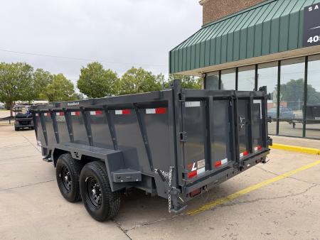 New #160353 2027 LAMAR DT 14 X 83 TANDEM AXLE 14K BUMPER PULL DUMP TRAILER W/ 3' SIDES & TELESCOPIC