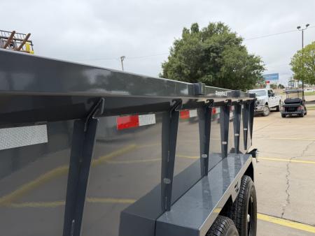 New #160353 2027 LAMAR DT 14 X 83 TANDEM AXLE 14K BUMPER PULL DUMP TRAILER W/ 3' SIDES & TELESCOPIC