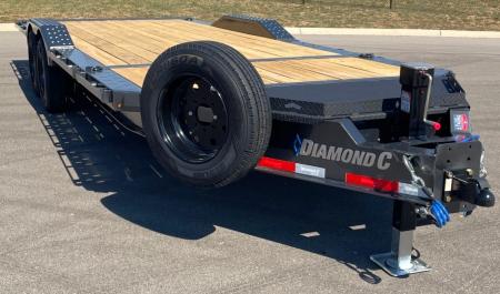 New Diamond C 22' HXD-208 Gravity Tilt Equipment Trailer 102  Wide, ABS Brakes: 18,000 GVWR, Drive Over Fenders, Spare