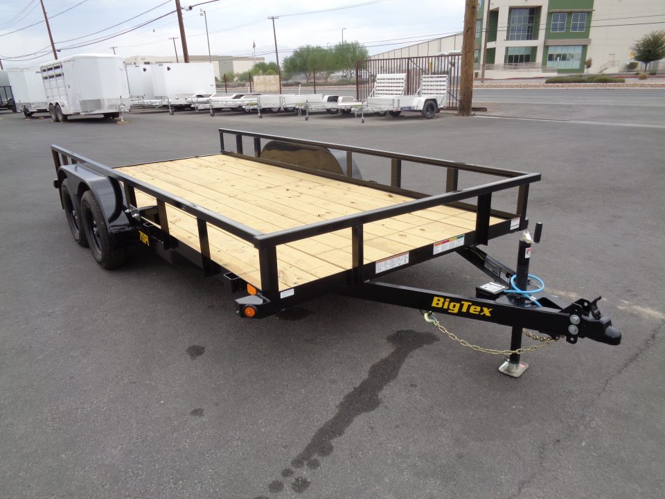 New 2027 Big Tex Trailers * 70PI-16 * 16ft Tandem Axle Utility Trailer w/ Slide in Ramps