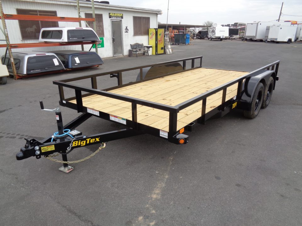New 2027 Big Tex Trailers * 70PI-16 * 16ft Tandem Axle Utility Trailer w/ Slide in Ramps