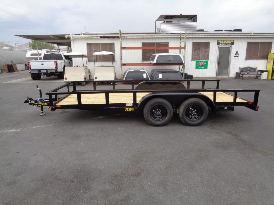 New 2027 Big Tex Trailers * 70PI-16 * 16ft Tandem Axle Utility Trailer w/ Slide in Ramps