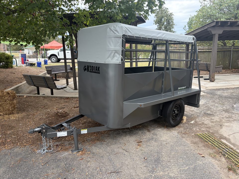 New 2026 Kodiak 4x8 Single Axle Mini Stock Trailer W/ Swing Gate & Slam Latch