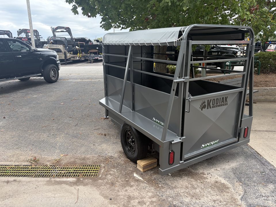 New 2026 Kodiak 4x8 Single Axle Mini Stock Trailer W/ Swing Gate & Slam Latch