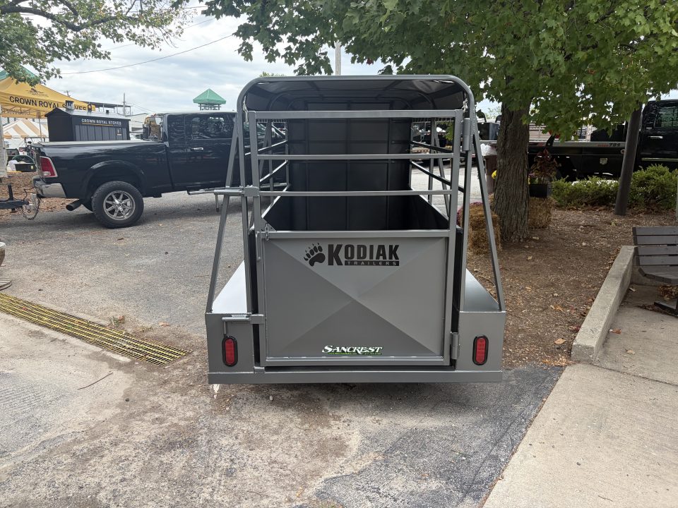New 2026 Kodiak 4x8 Single Axle Mini Stock Trailer W/ Swing Gate & Slam Latch