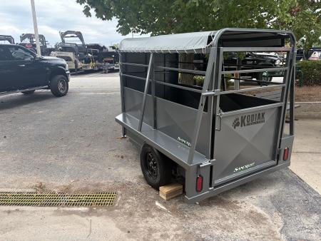 New 2026 Kodiak 4x8 Single Axle Mini Stock Trailer W/ Swing Gate & Slam Latch
