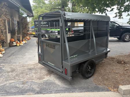 New 2026 Kodiak 4x8 Single Axle Mini Stock Trailer W/ Swing Gate & Slam Latch