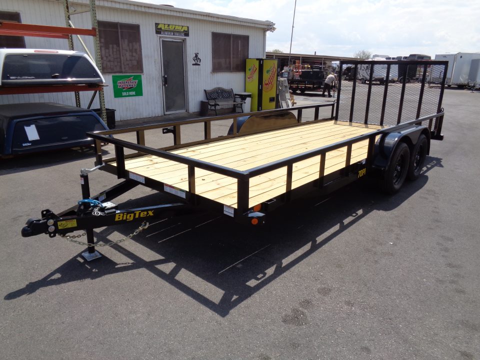 New 2027 Big Tex Trailers * 70PI-18 * 18Ft Tandem Axle Utility Trailer w/ Ramp Gate