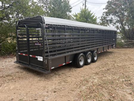 New 2027 Coose GN 6'8X32 3-7K AXLES Stock / Stock Combo Trailer 14PLY