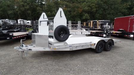 New 2027 Performance Trailers Example Open Car Trailer, Tire Rack, Winch in Box, Spare Tires Car Hauler