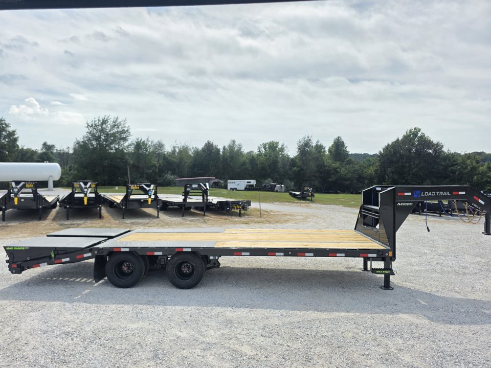 New 2027 LOAD TRAIL 102 X 25 TANDEM DUAL LOW PRO GN W/ 5' DOVE/ MAX RAMPS