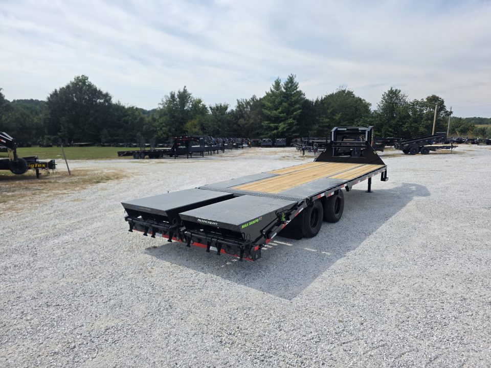 New 2027 LOAD TRAIL 102 X 25 TANDEM DUAL LOW PRO GN W/ 5' DOVE/ MAX RAMPS