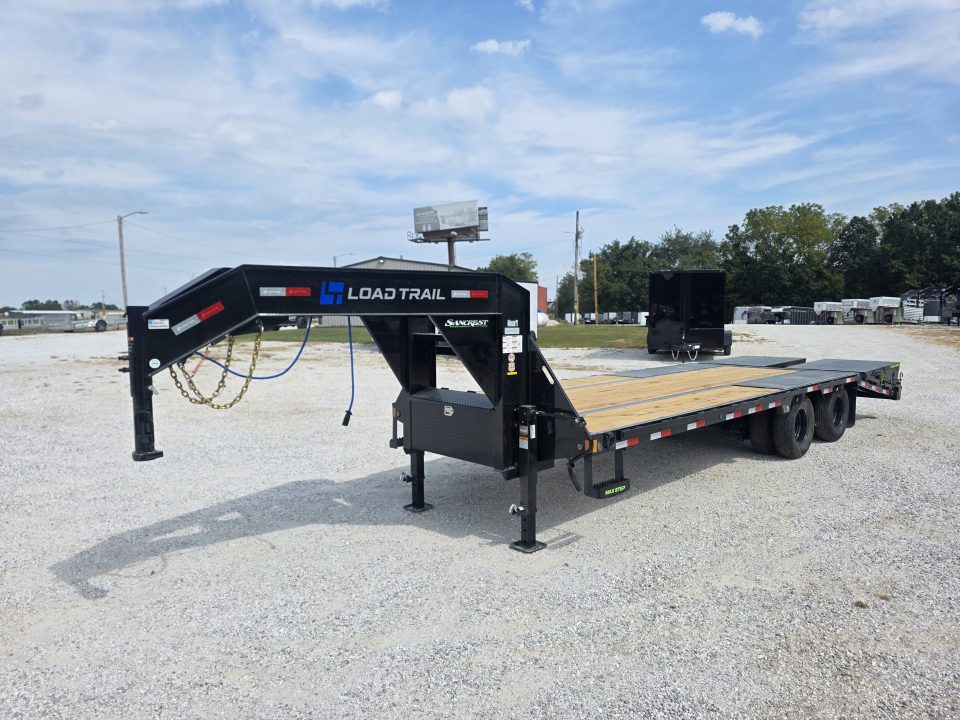 New 2027 LOAD TRAIL 102 X 25 TANDEM DUAL LOW PRO GN W/ 5' DOVE/ MAX RAMPS