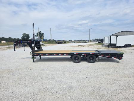New 2027 LOAD TRAIL 102 X 25 TANDEM DUAL LOW PRO GN W/ 5' DOVE/ MAX RAMPS