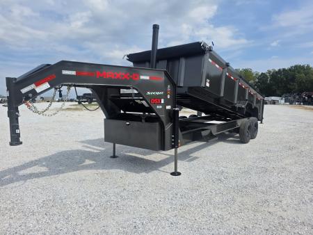 New 2027 MAXX-D 83 X 20 DSX TANDEM HD GN DUMP W/ 3' SIDES/ 7GA FLOOR/ 10GA SIDES/ HYDRO JACKS/ SLIDE IN RAMPS
