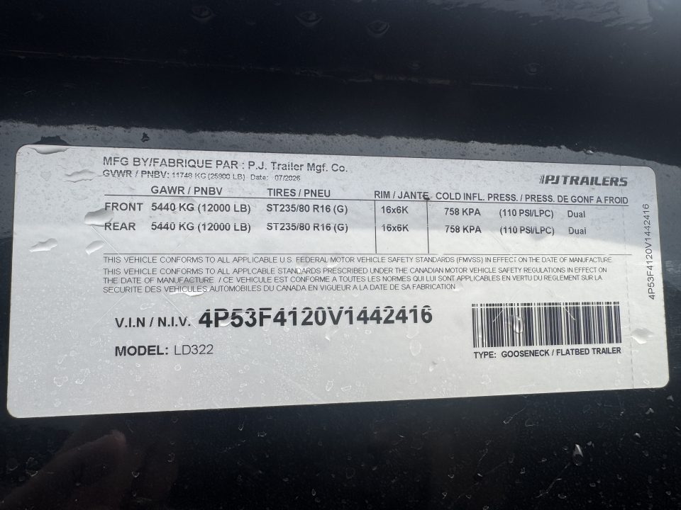 New 2027 PJ Trailers LD32GN Deckover Trailer