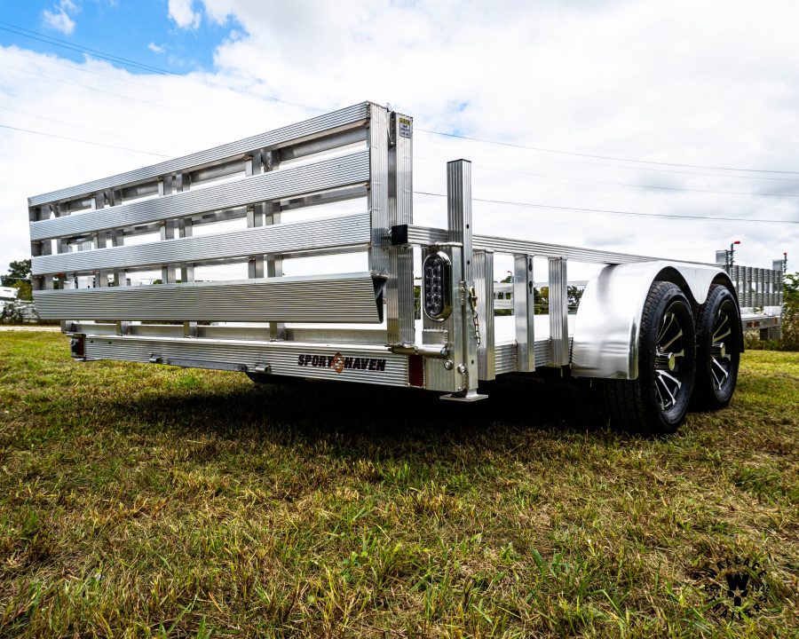 New 2027 Sport Haven 7X16 7K DELUXE Utility Trailer W/ LATERAL REMOVABLE RAMPS