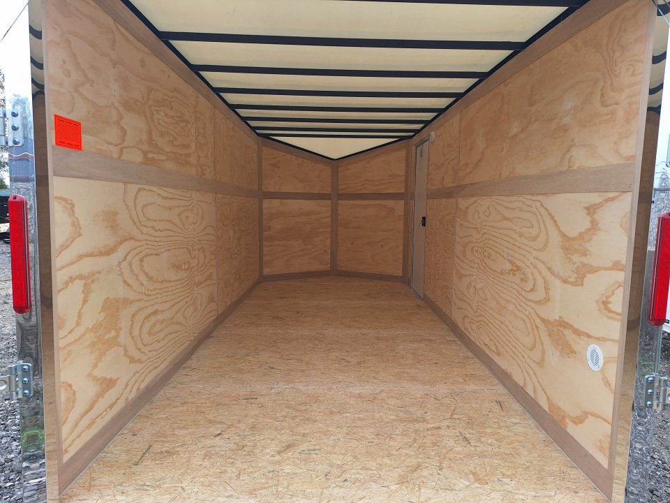 New 7x16 Cargo / Enclosed Trailer W/ Ramp Door