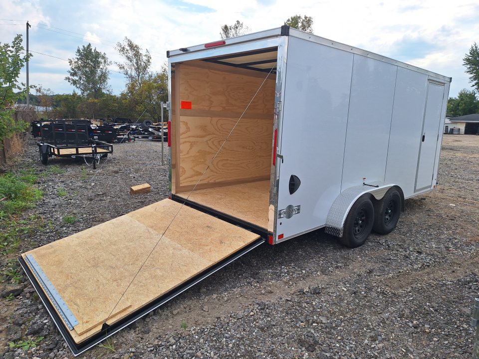 New 7x16 Cargo / Enclosed Trailer W/ Ramp Door