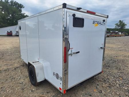 New 6x12 Single Axle Cargo / Enclosed Trailer W/ Ramp Door
