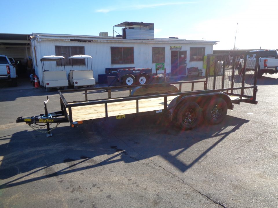 New 2027 Big Tex Trailer * 60PI-16 * 16Ft Tandem Axle Utility Trailer w/ Ramp Gate