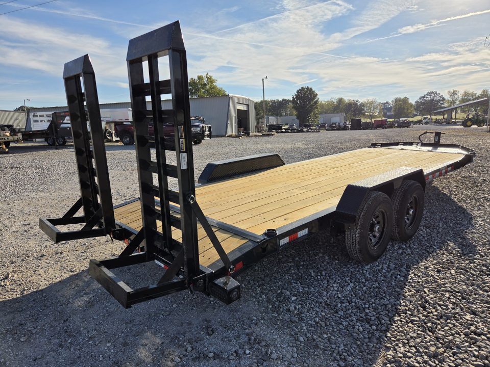 New 2027 Load Trail 83X22 TANDEM 14K EQUIPMENT HAULER W/WIDE STANDUPS & FULL TONGUE TOOLBOX