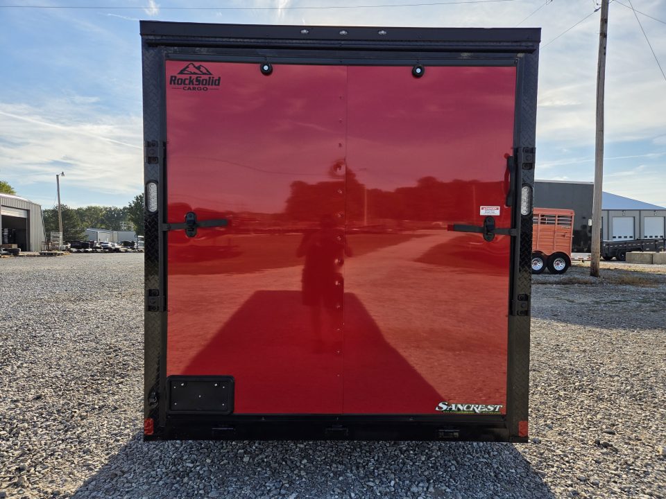 New 2027 Rock Solid 7X14 TANDEM 14K CARGO W/7' HEIGHT BLACKOUT TRIM & RAMP DOOR