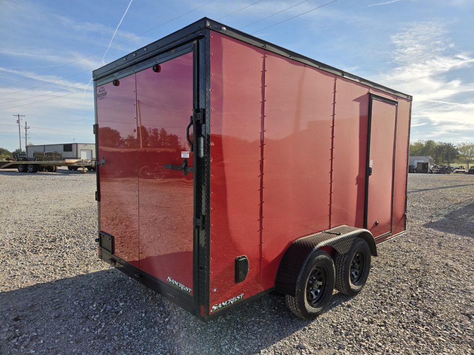 New 2027 Rock Solid 7X14 TANDEM 14K CARGO W/7' HEIGHT BLACKOUT TRIM & RAMP DOOR