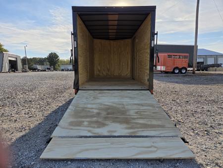 New 2027 Rock Solid 7X14 TANDEM 14K CARGO W/7' HEIGHT BLACKOUT TRIM & RAMP DOOR