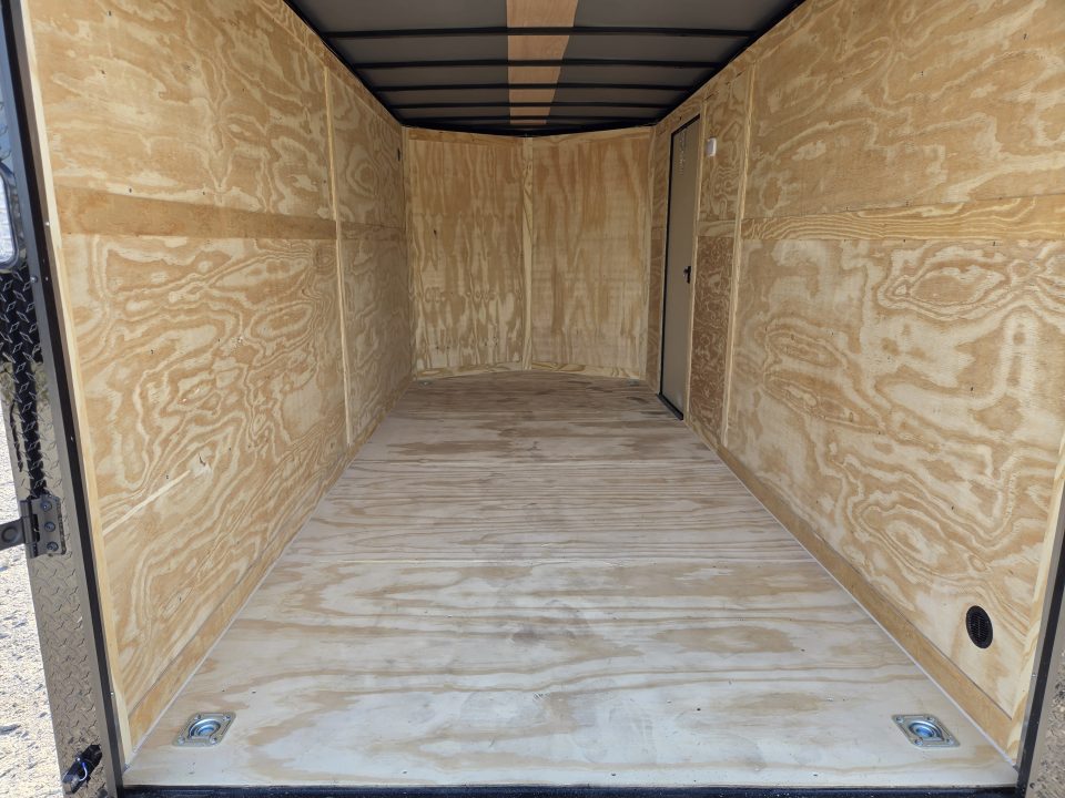 New 2027 Rock Solid 7X16 TANDEM 7K CARGO W/7' HEIGHT BLACKOUT TRIM & RAMP DOOR