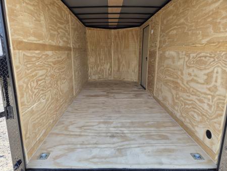 New 2027 Rock Solid 7X16 TANDEM 7K CARGO W/7' HEIGHT BLACKOUT TRIM & RAMP DOOR