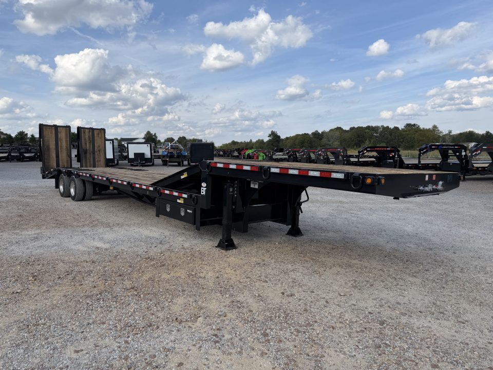 New 2027 Behnke 102"X45' 30 Ton Step Deck Trailer | PAVER RAMPS AIR RIDE