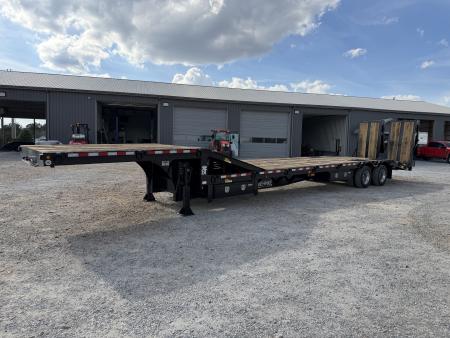 New 2027 Behnke 102 X45' 30 Ton Step Deck Trailer | PAVER RAMPS AIR RIDE