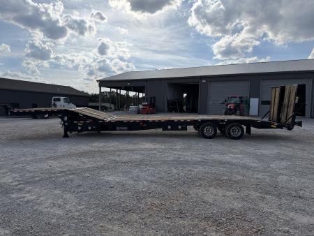 New 2027 Behnke 102"X45' 30 Ton Step Deck Trailer | PAVER RAMPS AIR RIDE
