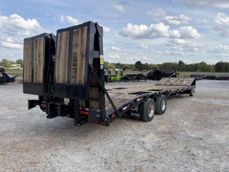 New 2027 Behnke 102"X45' 30 Ton Step Deck Trailer | PAVER RAMPS AIR RIDE