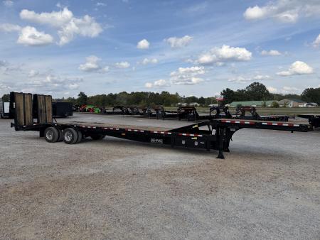 New 2027 Behnke 102"X45' 30 Ton Step Deck Trailer | PAVER RAMPS AIR RIDE