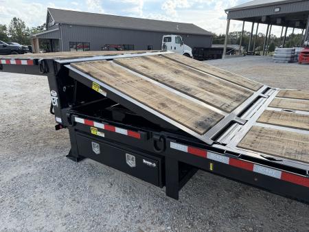 New 2027 Behnke 102"X45' 30 Ton Step Deck Trailer | PAVER RAMPS AIR RIDE