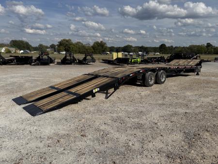 New 2027 Behnke 102"X45' 30 Ton Step Deck Trailer | PAVER RAMPS AIR RIDE