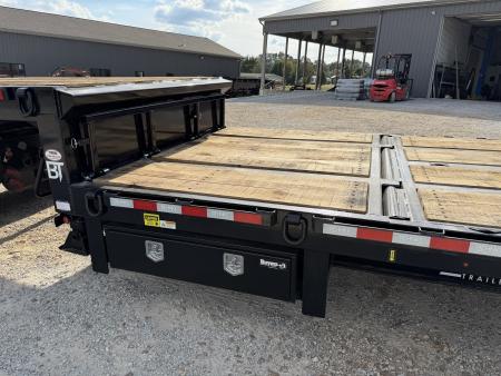 New 2027 Behnke 102"X45' 30 Ton Step Deck Trailer | PAVER RAMPS AIR RIDE