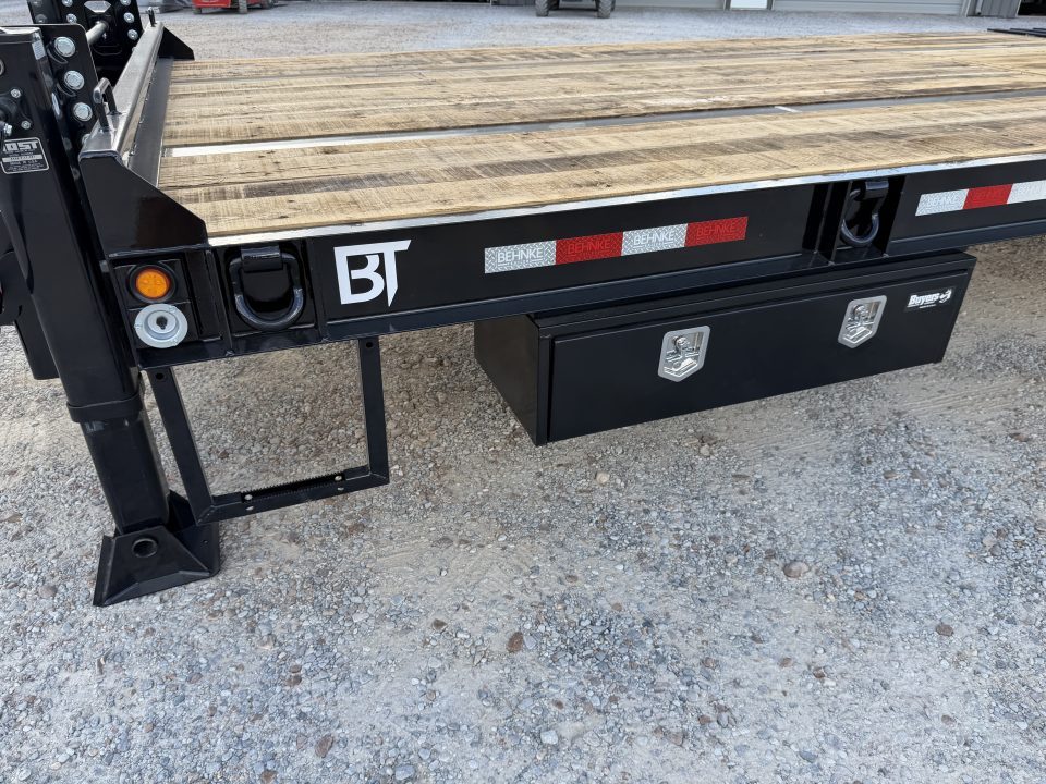 New 2027 Behnke 102"x29' 20 TON Pintle Hitch Tag Trailer *AIR RAMPS*