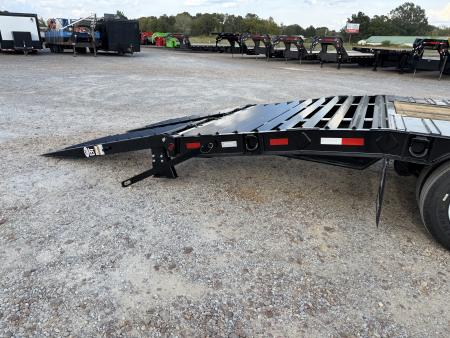 New 2027 Behnke 102"x29' 20 TON Pintle Hitch Tag Trailer *AIR RAMPS*