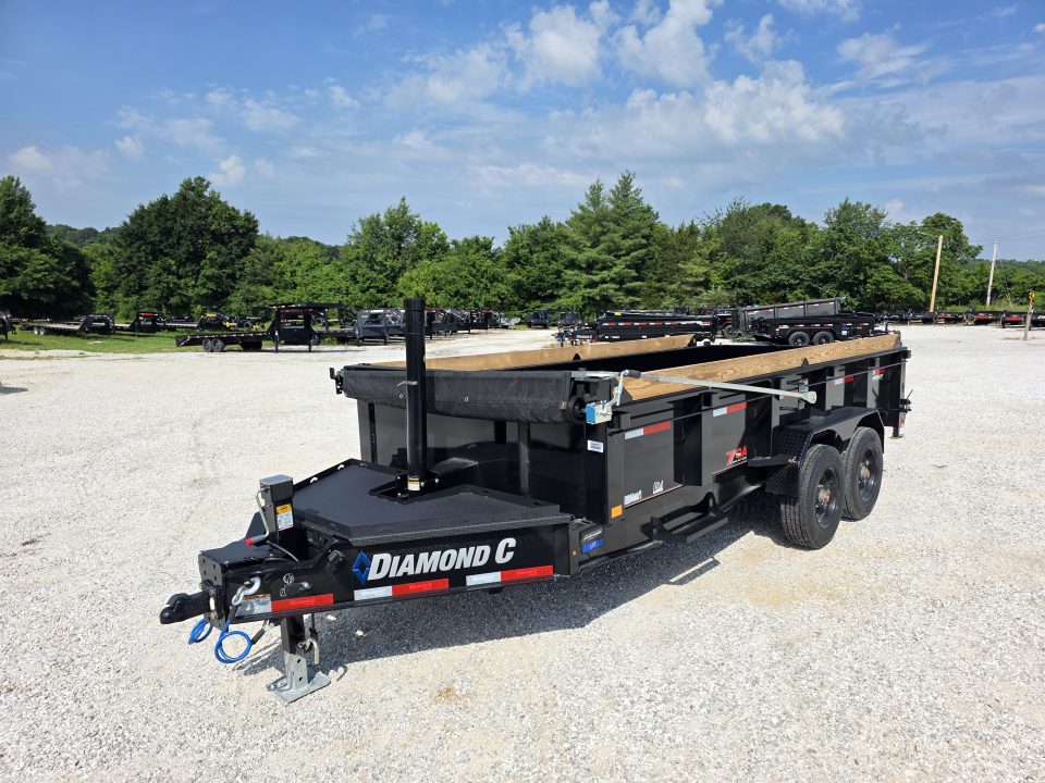 Used 2026 Diamond C Trailers 82X16 TANDEM 20K TELESCOPIC DUMP W/ 24" SIDES, 7GA FLOOR, SLIDE IN RAMPS Dump Trailer