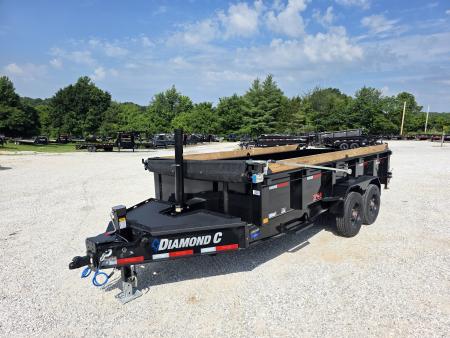 Used 2026 Diamond C Trailers 82X16 TANDEM 20K TELESCOPIC DUMP W/ 24  SIDES, 7GA FLOOR, SLIDE IN RAMPS Dump Trailer